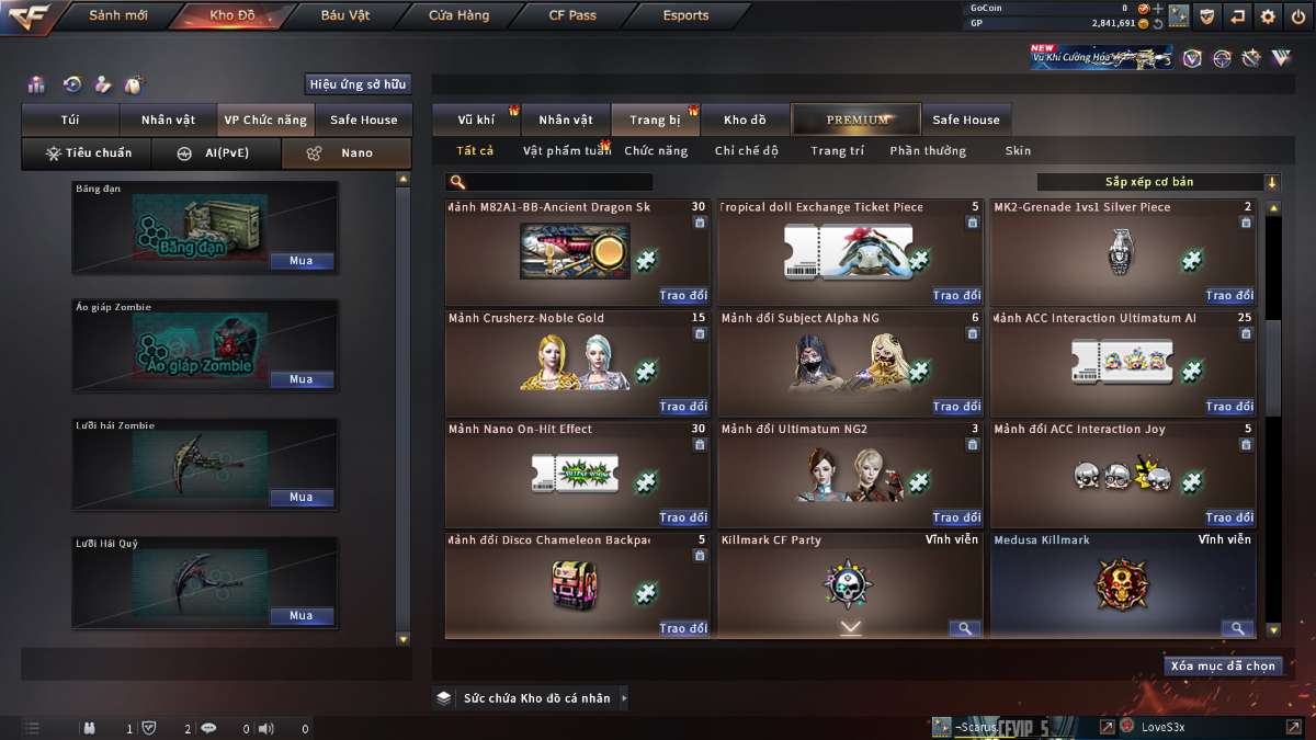 shop acc cf uy tin gia re